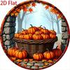 Vintage Fall Tin Sign Rustic Pumpkin Leaf Wall Art Kitchen Cafe Decor