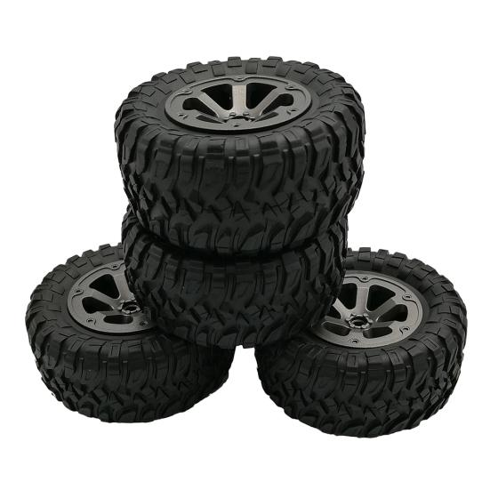 4Pcs 1/16 Scale RC Car Rubber Wheel Rim Tire Tyre Part for WPL B-14 FY001
