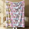 Vintage Sanrio Flannel Fleece Blanket Soft Warm Fluffy Throw Cute Sofa Bed Cover Office Nap Shawl Lightweight Blanket Fans Gift