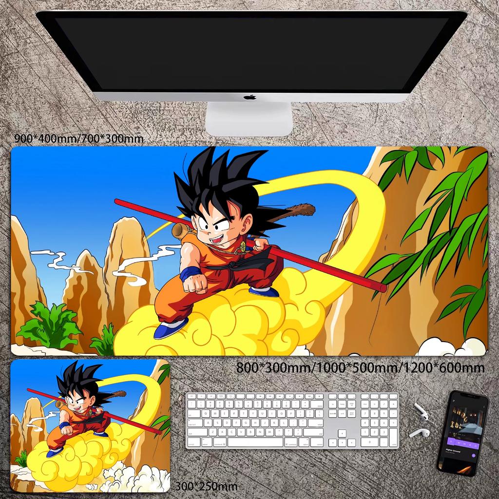 Skórzana podkładka pod mysz do biura Wysoka rozdzielczość Drukowanie Dragon Ball Mata na biurko Uroczy Son Goku Zablokowana krawędź Duży Pogrubiony Mata na biurko komputerowe Podkładka do pisania Klawiatura