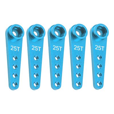 5pcs 25T Servo Horns, 37mm Metal 25 Tooth Extension Steering Arm Servo Compatible with Futaba Savox Power HD HSP MG995 MG996 Servo for RC Car Truck