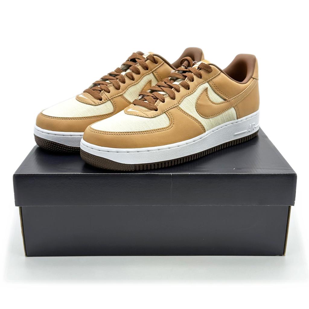 DJ6395-100 Nike Air Force 1 Low Acorn Underbrugh Beige Tan Canvas (Men's)