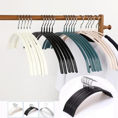 10PCS Black Clothes Hanger,Thickened Curved Hanging Rack for Coat Sweater,Non-Slip Suit Organizer Hangers for Storage Display