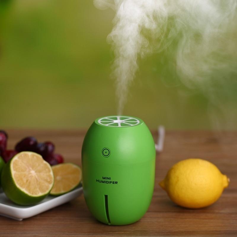 Lemon creatieve ultrasone luchtbevochtiger essentiële olie diffuser aroma met licht aromatherapie elektrische geurverspreider mist maker