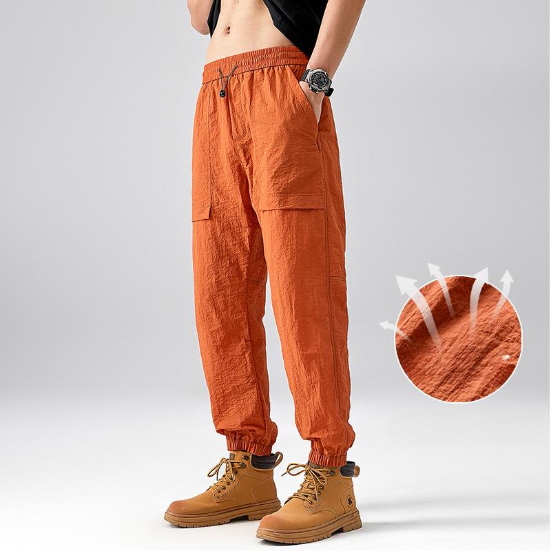 Women's Summer Ultra-Thin Quick-Dry Pants: Breathable Ice-Cool Athletic Trousers with UV Protection, 7/8-Length Outdoor Casual Pants for Couples