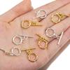 18K Gold Plated Copper Toggle Clasps Bamboo Knot Brass Metal Clasps Bracelets OT Clasp Jewelry Making Supplies DIY Accessories