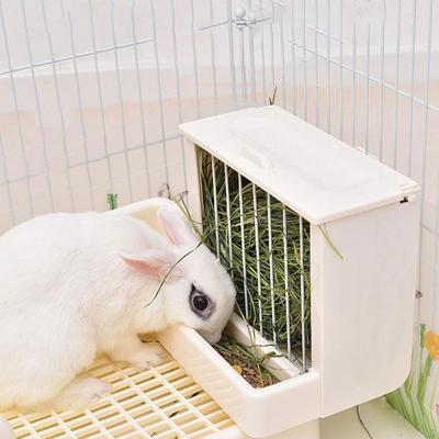 Feeder, Food Rack with Lid, Premium Cage Accessories, Feeding Station, Feeder for Ferrets And Guinea