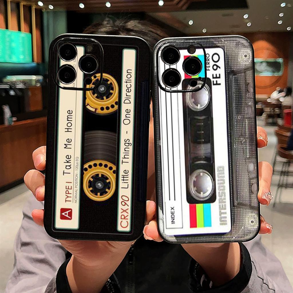 Hülle Cover für Apple iPhone 16 11 13 14 15 Pro Max 7 6 8 Plus SE2 SE3 + 16E SE 2022 Hülle Vintage Musikkassette Retro