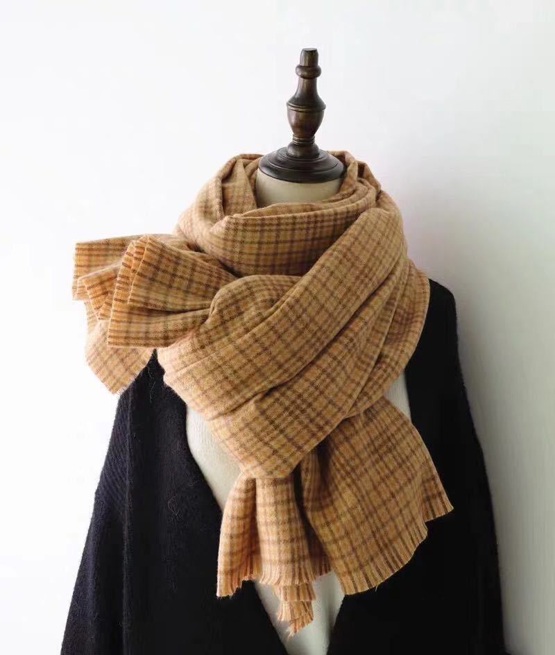 

South Korea Dongdaemun autumn and winter new imitation cashmere plaid scarf versatile couple scarf thickened temperament shawl