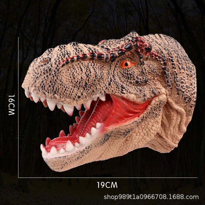 Dinosaur Puppet Realistic Dinosaur Head Hand Puppets Toy Flexible Rubber Hand Puppet Soft Dinosaur Toys For Kids