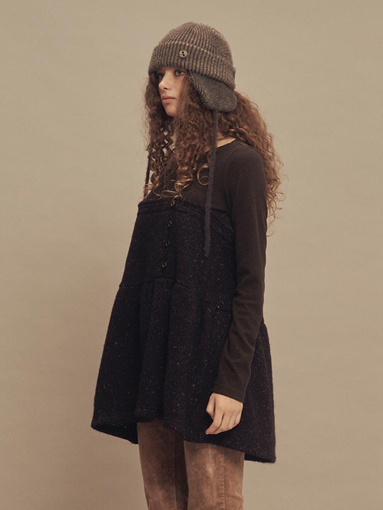 SETSETSET Midnight Deep Purple Tweed Knit