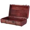 Antique Suitcase Portable Wooden Storage Chest Collection Ornaments Photography Props