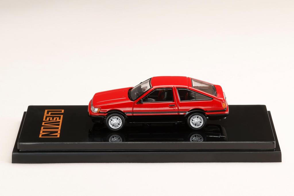 Hobby Japan HJ64 Toyota Corolla Levin AE86 3 Door GT Apex 1983 Finished Model HJ643037RK 1/64 Red/Black