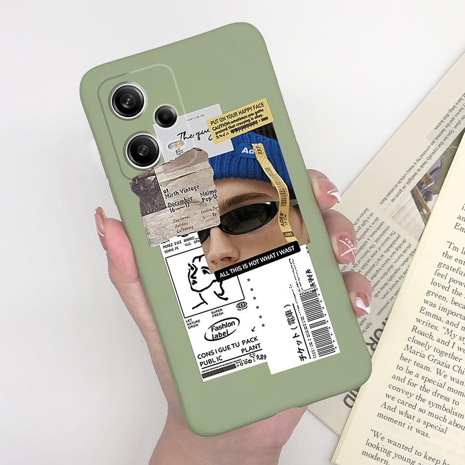 For Xiaomi Redmi Note 12 Pro+ Plus 5G Phone Case Love Heart Girl Silicone Matte Shockproof Cover For Redmi 12Pro + Funda Bumper