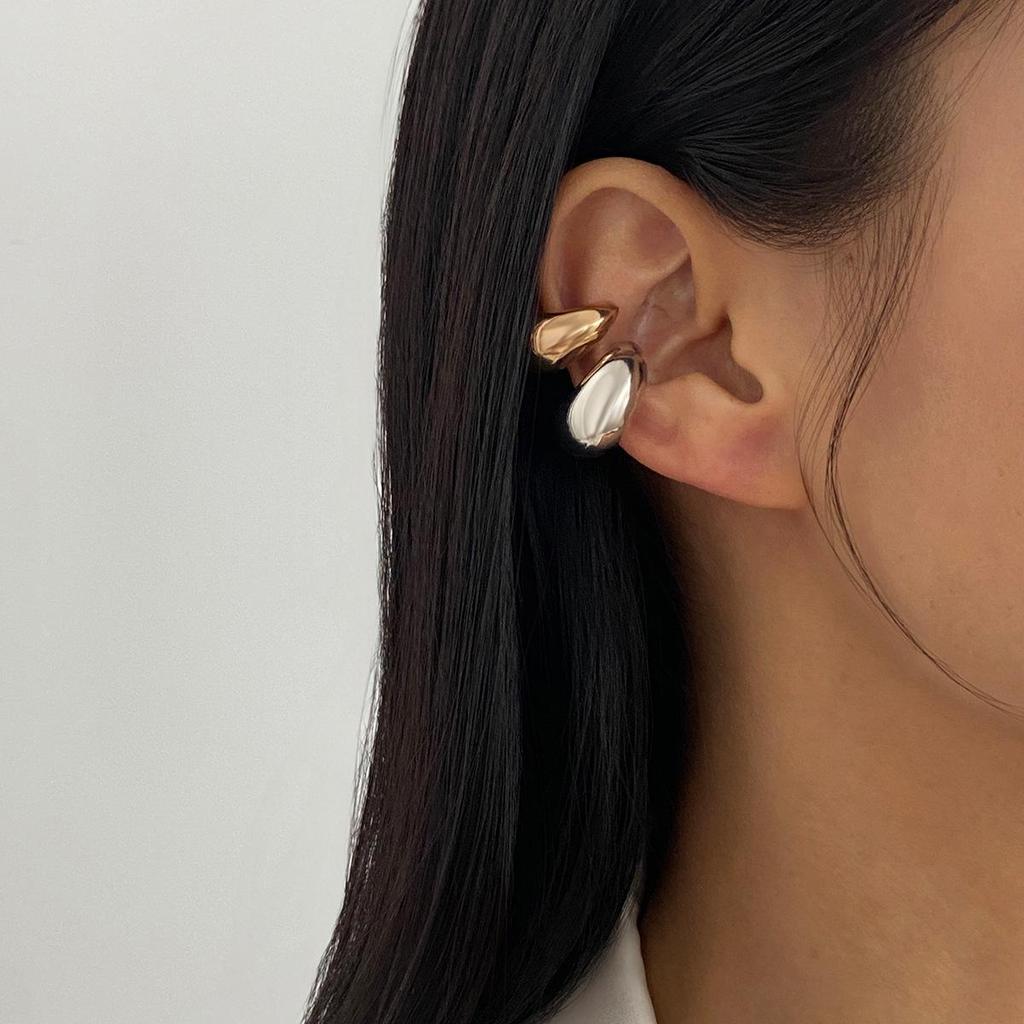 Europäisch-Amerikanischer Kalter Stil Geometrische Spirale Wassertropfen Ohrklemme