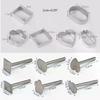 Rectangle Shape PineApple Cake Pie Biscuit Cutter Mold Stainless Steel Pulburon Molder With Pusher Cake Decorating Tools