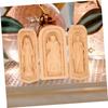 Religious Ornaments Mini Decor Vintage Decor for Home Hand Sculpture Boxwood Carving Christ Mini Christian Altar Box Hand Carving Christian Statues