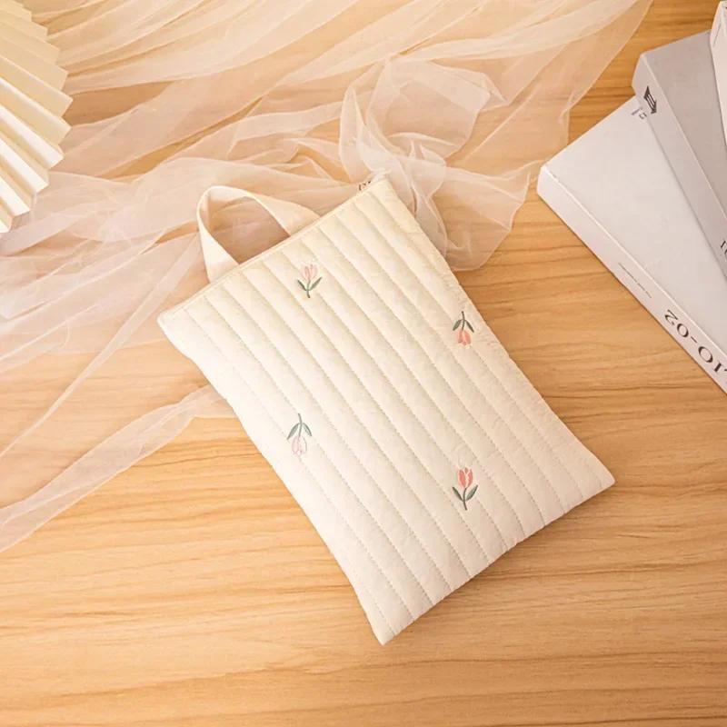 Cotton Mommy Bag Baby Diaper Bag Nappy Caddy Pouch Portable Stroller Storage Bag Cute Bear Embroidery Purse Baby Organizer
