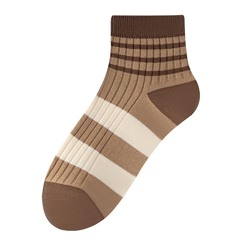 Socks, Sweat-Absorbing And Odor-Proof Autumn Socks, Maillard Double-Needle Breathable Cotton Socks, Trendy Versatile Socks