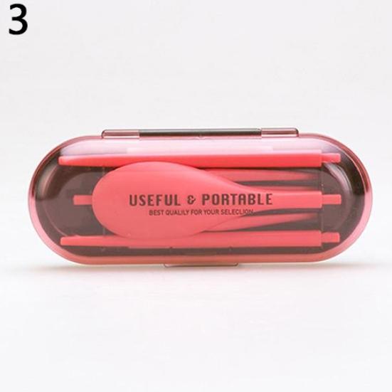 Set di Posate Pieghevoli Portatili 3 in 1 (Cucchiaio, Forchetta, Bacchette) per Picnic e Viaggio