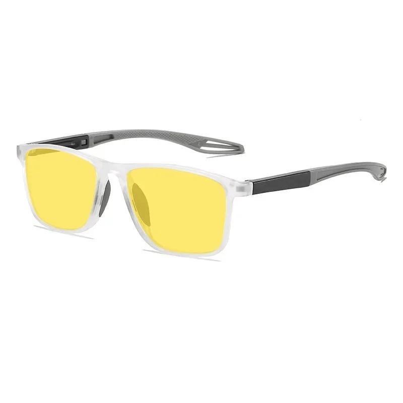 Unisex TR90 Night Vision Glasses for Car Driving Outdoor UV400 Eye Protection Goggle Shades Men Ultralight Sports Sun Glasses