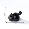 5 Stück Schwarze Katze Ornament Mini-Figuren Miniatur Harz Niedliches Kätzchen Mikro-Landschaft Handwerk Kleine Ornamente Desktop-Dekoration