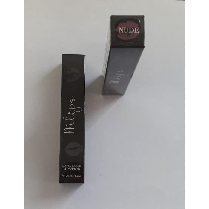 Lipstick - Mlips - Set of 2 - NUDE Color - Strawberry Scent - 7 Ml X 2