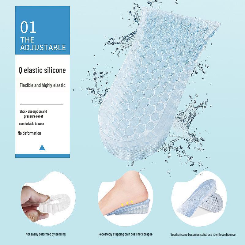 Unisex Niewidoczne Silikonowe Wkładki Zwiększające Wzrost, Zimowe Półwkładki