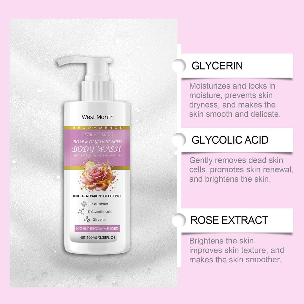 Exfoliating Shower Gel Deep Cleansing Remove Old Dead Skin Brighten Skin