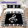 1PC Piano keys music Theme Bedding Quilt Set Quilt Cover Pillowcase Home Decoration Birthday Gift (1 * duvet cover + 2 * pillowcase, without core)A10