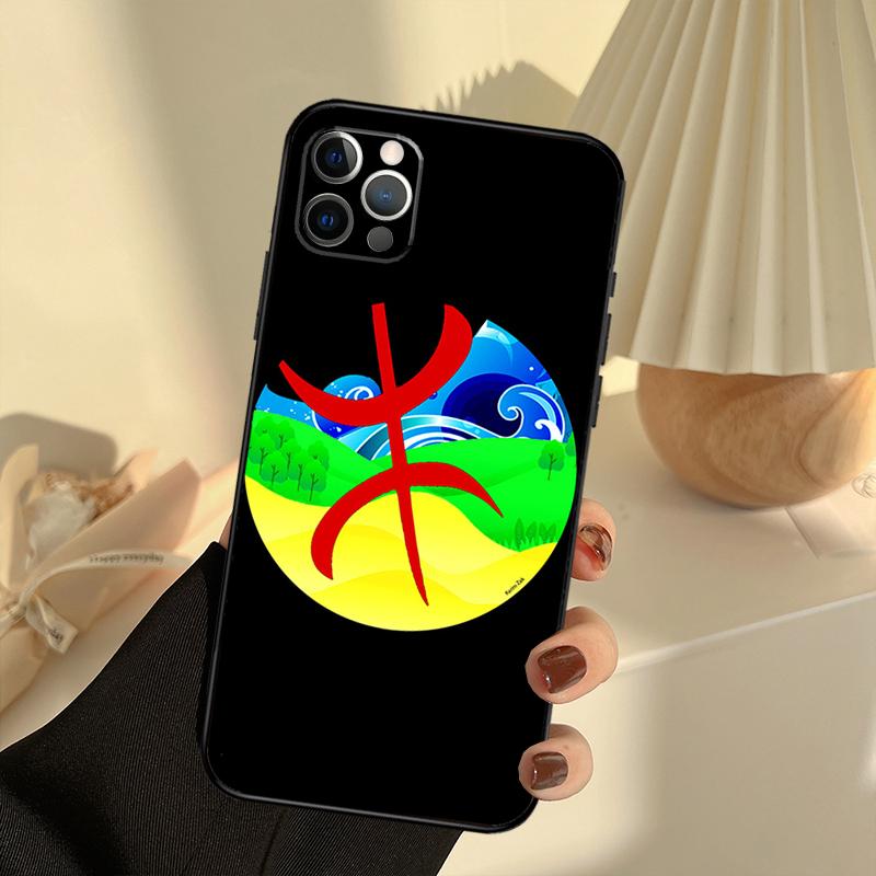 Amazigh Symbol Berber Academy Phone Case For iPhone 17 16 15 14 13 11 12 Pro Max 13 Mini 15 16 Plus 16e 17 Air Cover Funda