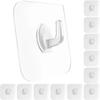 Transparent Hook Transparent Door Wall Hook Heavy Load Rack Kitchen Bathroom Towel Key Rack Sticky Hook for The Drill-Free Wall