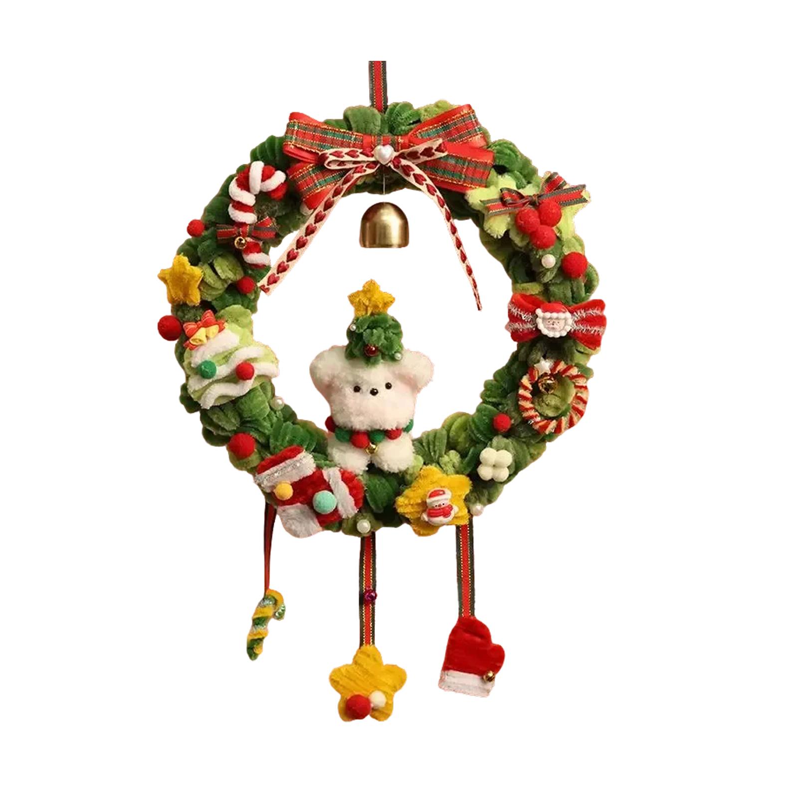 

DIY Christmas Wreaths For Front Door - 15.75x9.84x2.76 Inches, Garland Hangable Decor, Ornaments Tree Decorations Winter, One Size