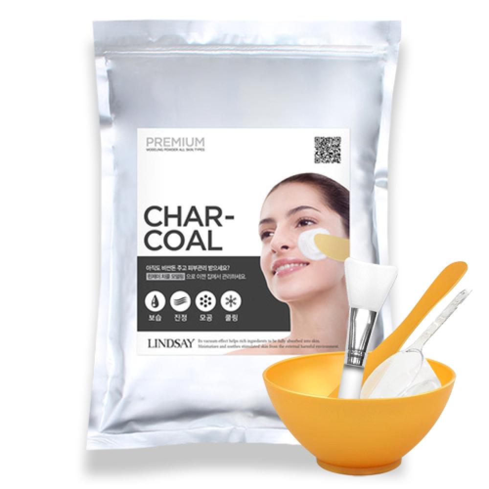 LINDSAY Premium Holzkohle Modellierpackung 1kg+Packung Werkzeugset+kostenloser Packungspinsel Home Esthetic 5-teiliges Set