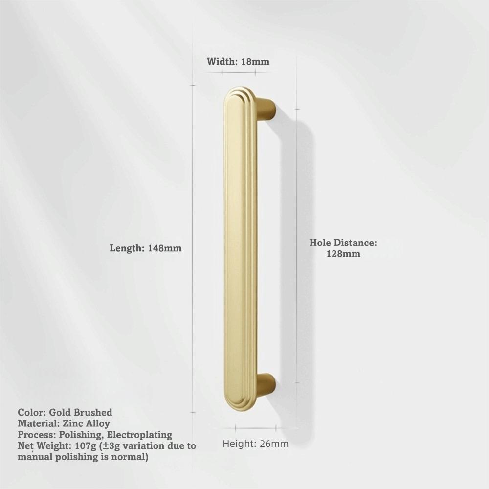 Zinc Alloy Cabinet Handles Solid Construction Solid Color Drawer Handles Durable Kitchen Handles Door Cabinet Cabinet Hardware