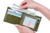 VISOUL Bifold Genuine 10 Card License Large No Coin Popular Italian Made by Top Leather Green Men's Wallet, Leather, Billfold, Slots, Driver's Slot,