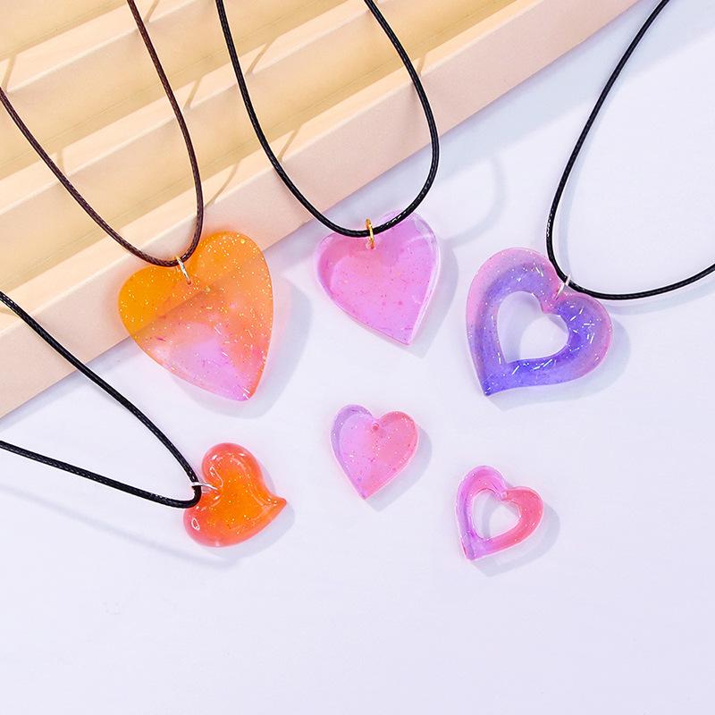 Heart Shape Earring Pendant Silicone Mold Diy Love Series Keychain Epoxy Resin Mold Valentine'S Day Jewelry Making Accessories