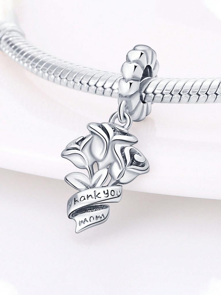 Charms Plata Copper Colors Colorful Butterfly Flowers Beads Charm Pendant For Original Bracelet For Women Diy Jewelry Love Gift