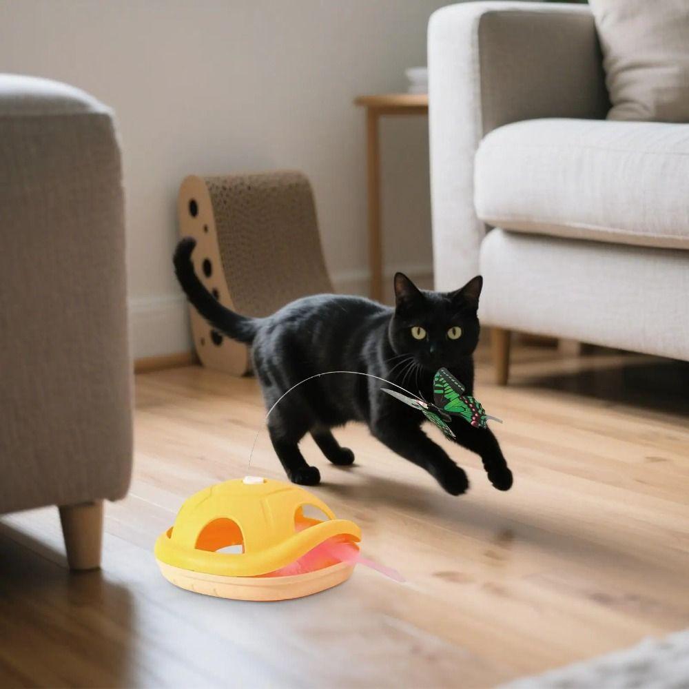 Creative Smart Interactive Cat Toy Self-Moving Butterfly Cat Teaser Toy  Pet Supplies