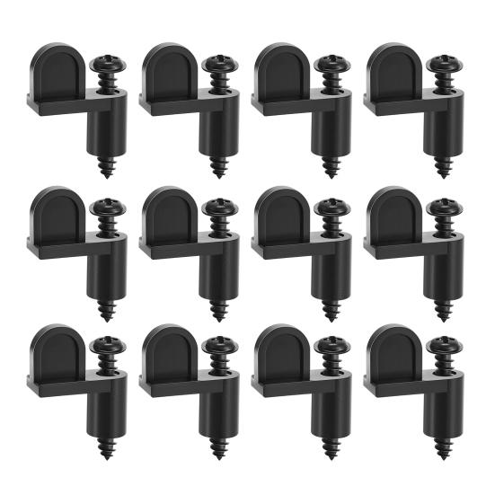 12/24/48Pcs Window Screen Clip with Screws Fastens Winter Window Screens Storm Windows Storm Panels Screen Door Offset Window Clips