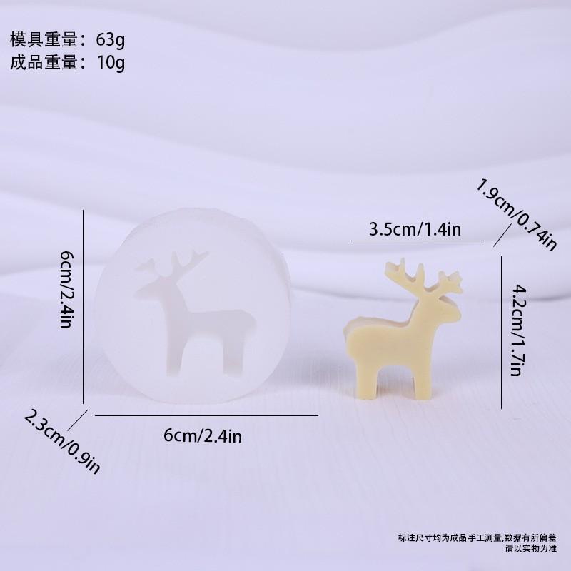 

DIY Christmas Deer Silicone Candle Mold Gingerbread Man Snowflake Shaped Aromatherapy Soap Resin Mold Christmas Gift Making Tool