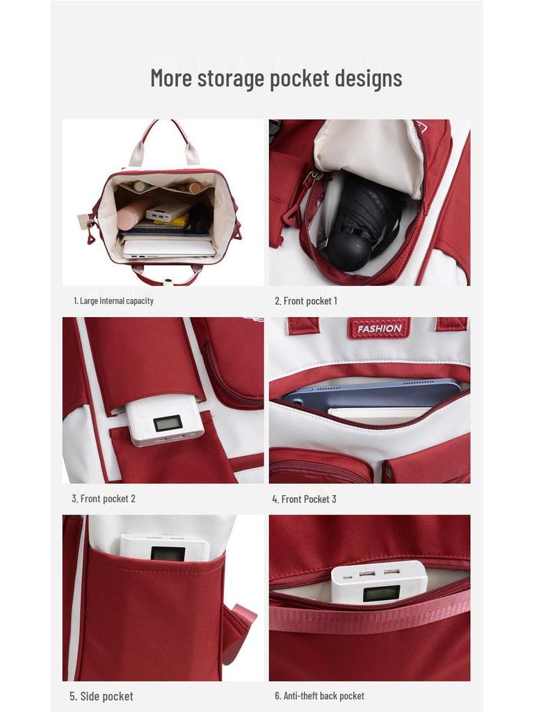 Trendiger leichter Rucksack mit großem Fassungsvermögen für Damen - Perfekt für High School, Universität oder Mütter