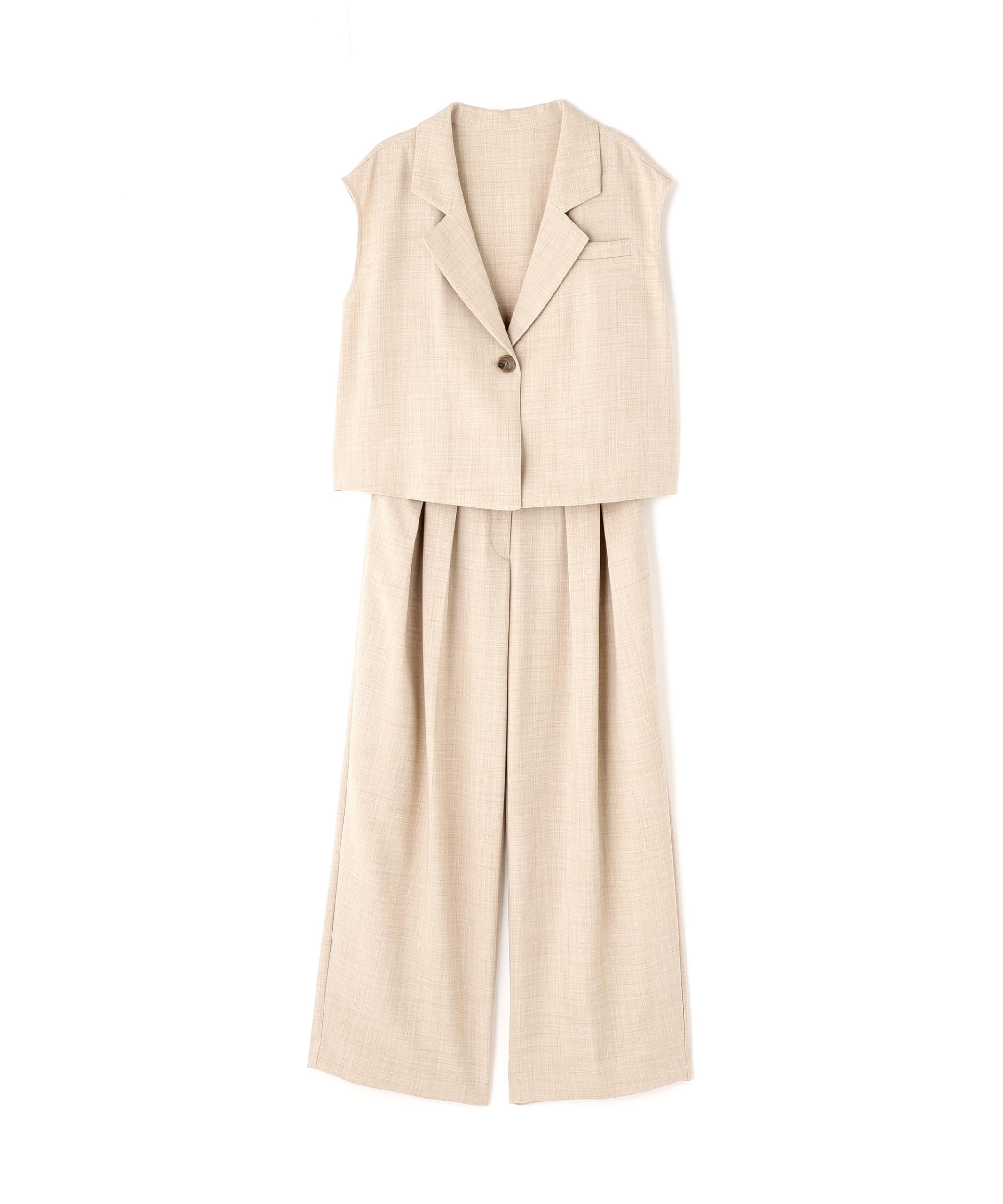 

Oggi collaboration Cropped gilet set