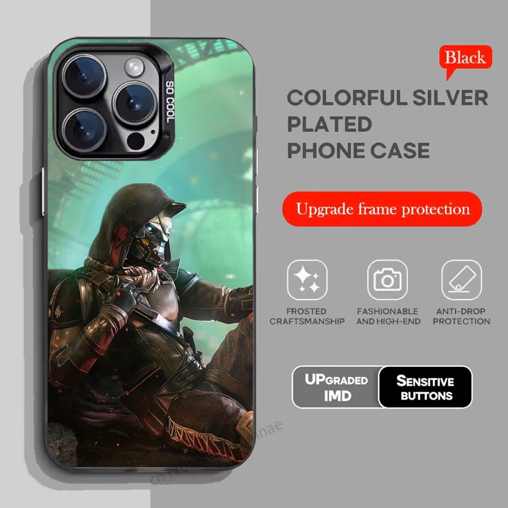 Destiny 2 Game Silicone Phone Case For iPhone 17,16,15,14,13,12,11,Pro,Max,Plus,Mini,X,XS,XR,8,S,SE Soft Black Case