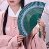Creative Folding Folding Fan With Tassel Change Color Dance Fan Silk Cloth Bamboo Home Decor