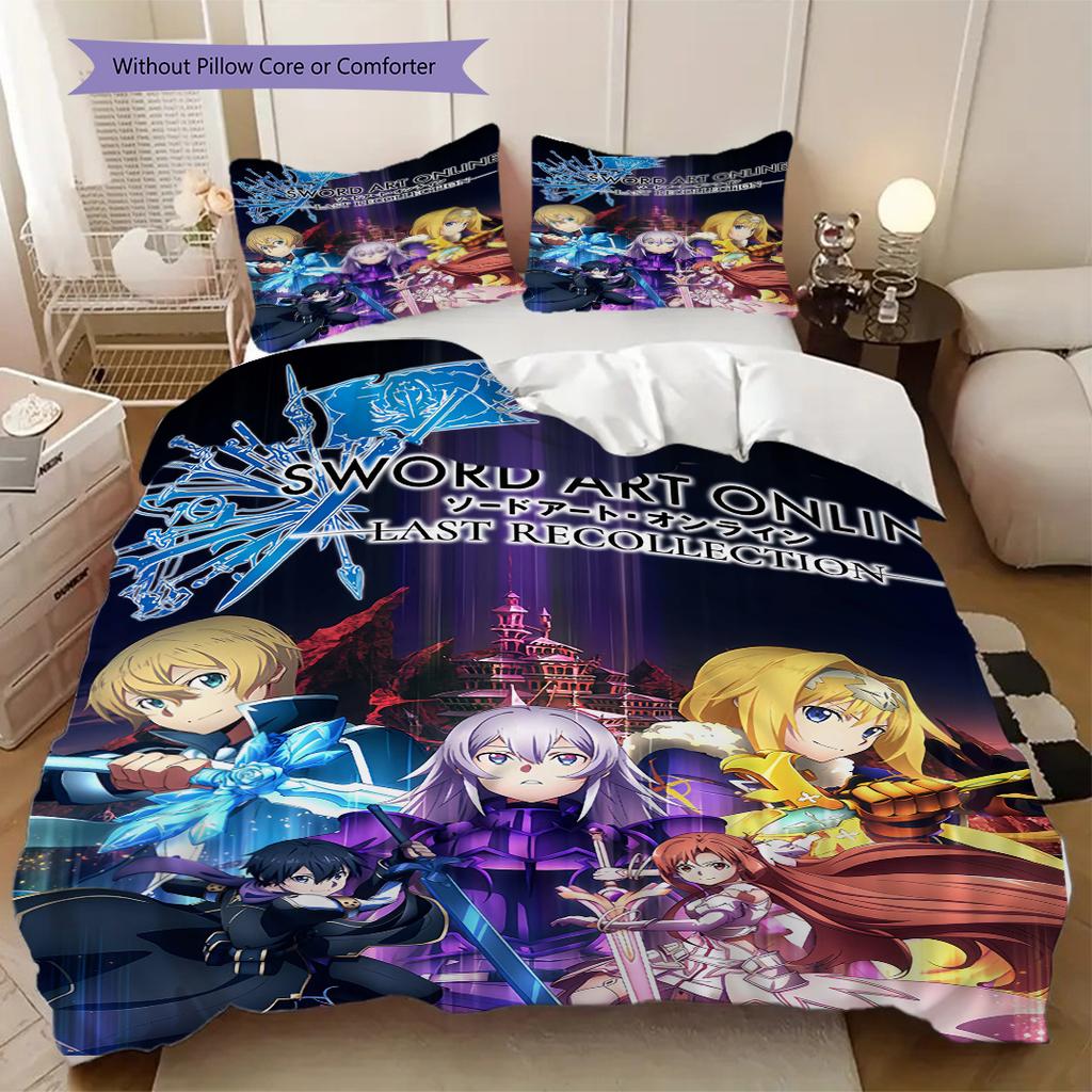 Sword Art Online Soft and Comfortable Duvet Cover, Children's Bedding Set Gift, Extra Large Size, Various Sizes Available LXR87