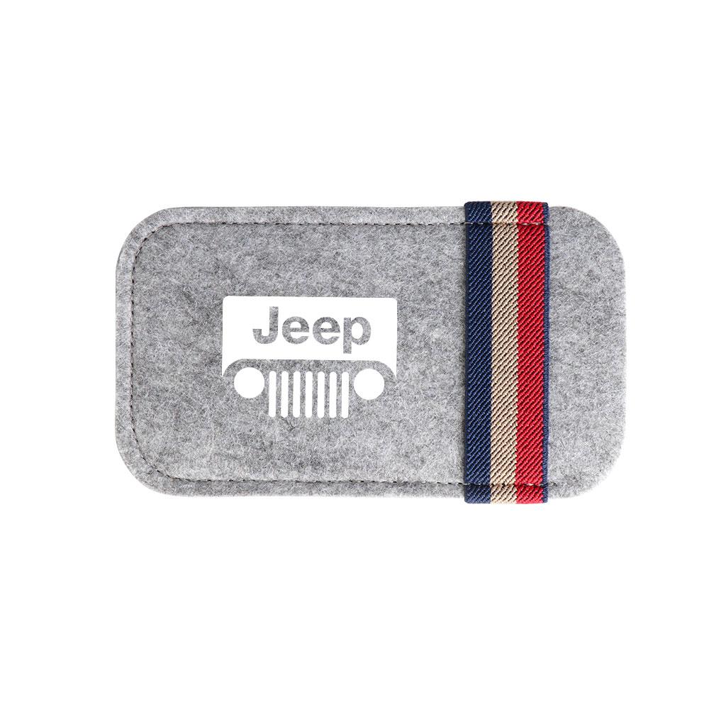 Car Sun Visor Sunglass Storage Bag Felt Glasses Storage Tools Accessories For Jeep JK Renegade Patriot Wrangler Cherokee Compass