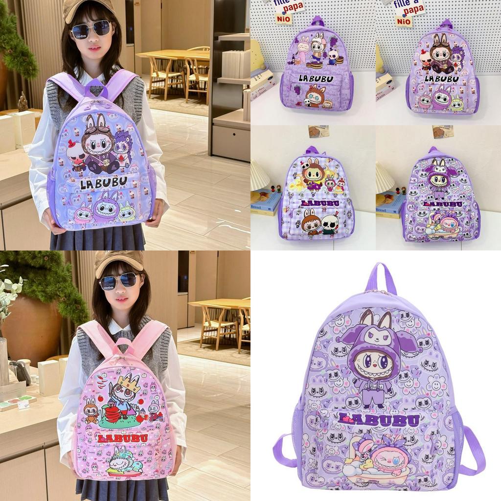 Adorable Bubble Mart Labubu Children Backpack Lightweight Nylon For School And Outdoor Fun