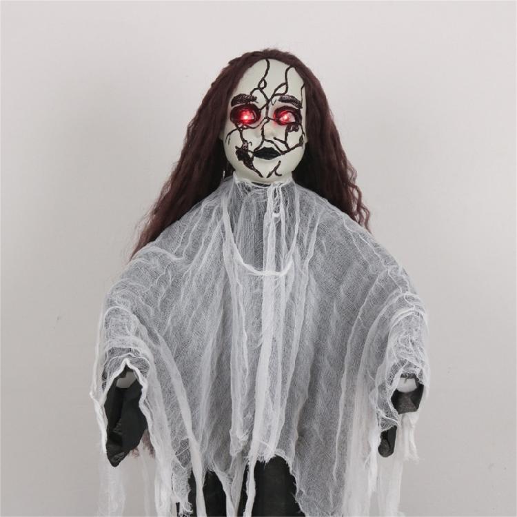 Furchteinflößende Sensenmänner Unheimlich Realistische Halloween Schädel Requisiten mit Sprachaktivierten Geräuschen Partydekorationen