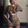 2026 Summer New European and American Sexy Leopard Print One-piece Beach Vacation Blouse European and American New Sex